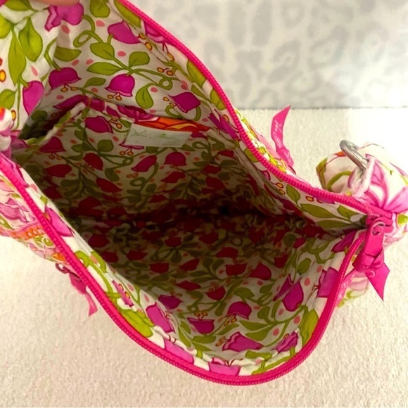Vera Bradley Retired Lilli Bell 2013 Pink Floral Cross Body Shoulder Bag - Picture 2 of 10